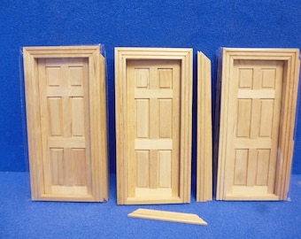 1/12 scale Dolls House Internal Doors Pack off 3 TC60072