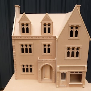 Poppenhuis DIY-binnendeuren en beglazingspakket voor het Draycott-huis/winkel DHDDrHS