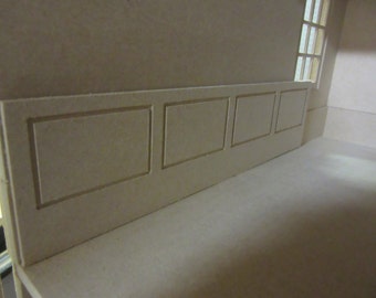 Pack of 3   Dolls House 12th scale Wall Panelling Square panel  MDF102-3  U npainted