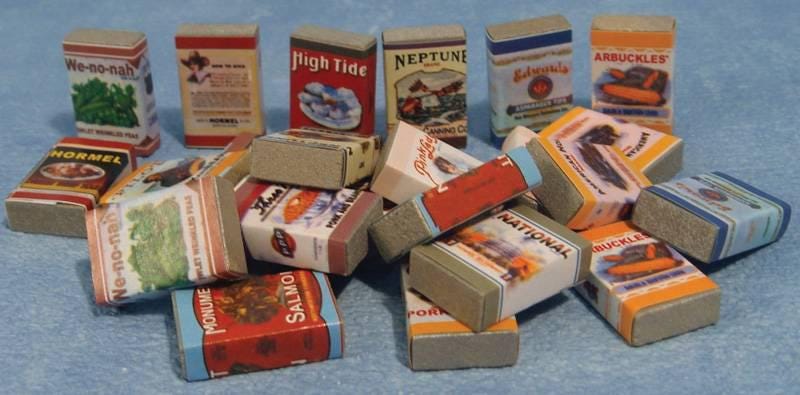 1/12 scale Dolls House Food   Groceries Pk 24  D500