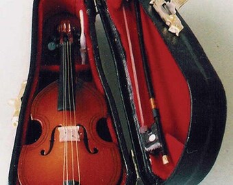 Miniatur Violine 1:12 Für Puppenhaus – Musik-Zubehör Von Melody Jane, Detailreich, Aus Holz