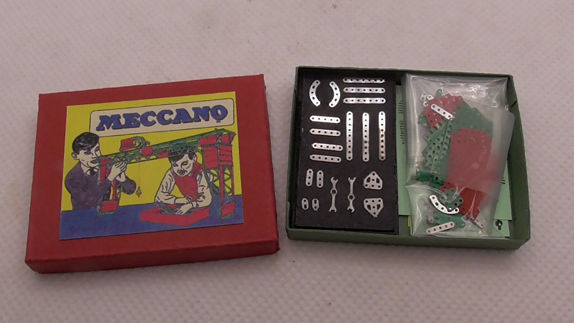 MECCANO ANCIENNE BOITE Rouge et Jaune N°1 / La Mécanique en Miniature EUR 39,99 - FR