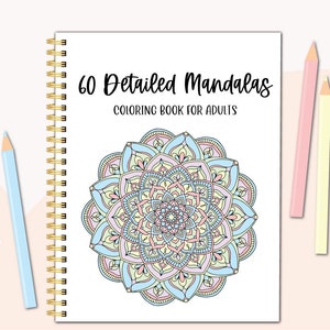 Special Edition Mandala Coloring Book for adults Instant Download Double Issue PDF 60 Pages to print and color image 1