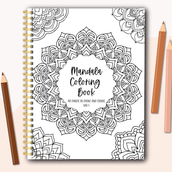Mandala Coloring Book for adults - Instant Download - PDF 40 Pages to print and color