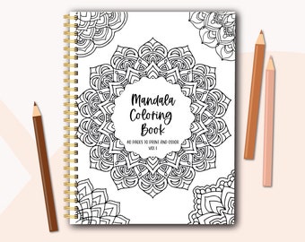 Mandala Coloring Book for adults - Instant Download - PDF 40 Pages to print and color