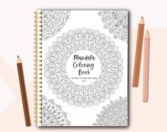 Volume 3 Mandala Coloring Book for adults - Instant Download - PDF 30 Pages to print and color