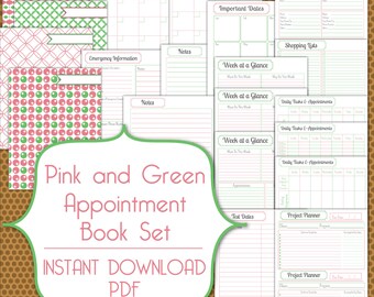 appointment book planner set pdf instant download printable in etsy