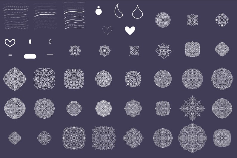 Procreate Brush Set -- 114 Mandala Designs -- Mandala Maker Kit ...