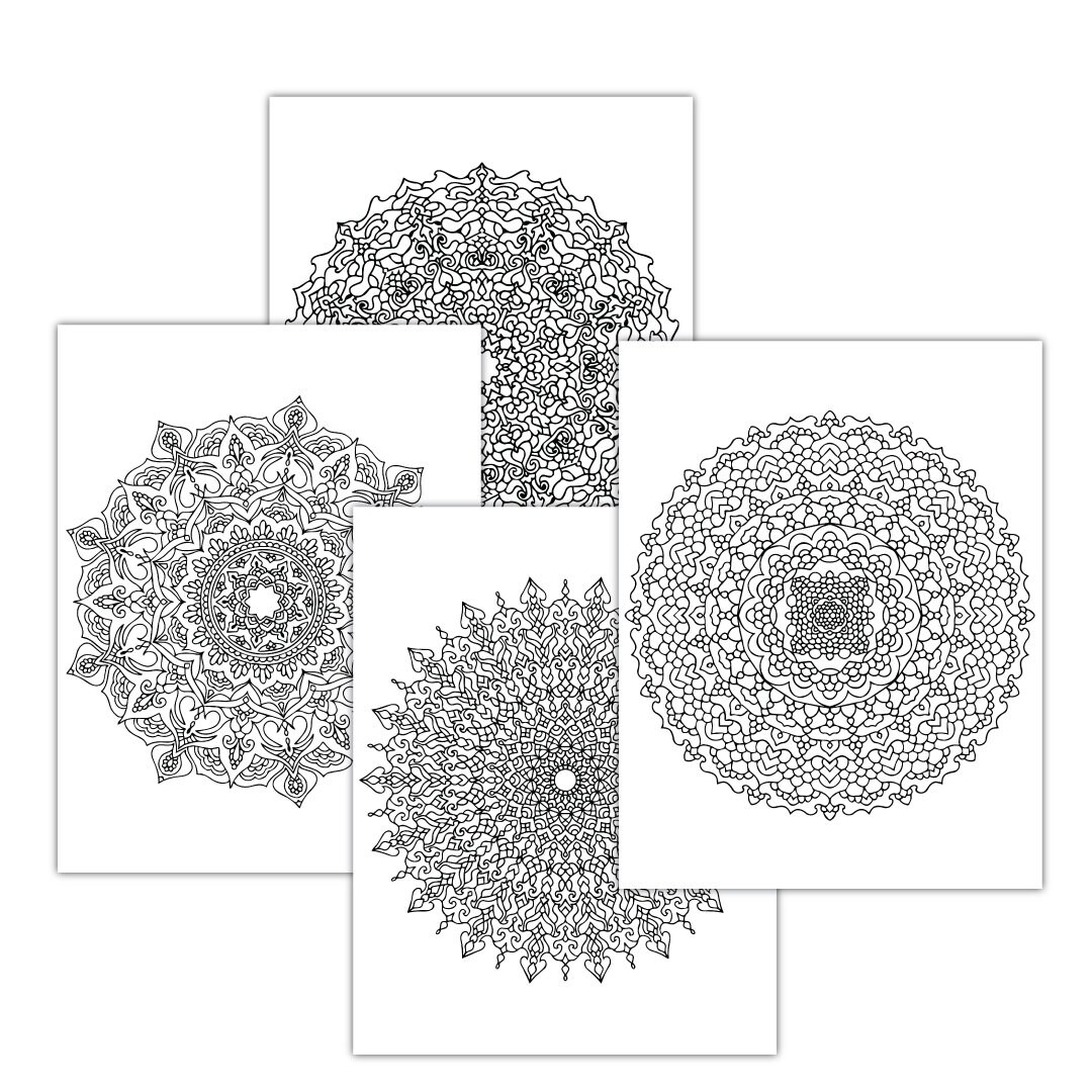Volume 3 Mandala Coloring Book for Adults - Instant Download - PDF 30 ...