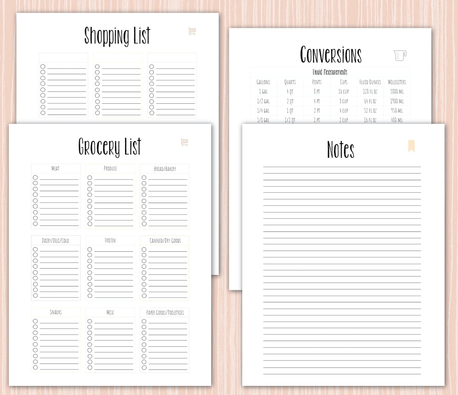 Printable Recipe Book 20 Sheets Letter A4 A5 Half Letter - Etsy