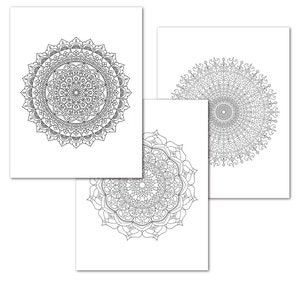 Special Edition Mandala Coloring Book for adults Instant Download Double Issue PDF 60 Pages to print and color image 2