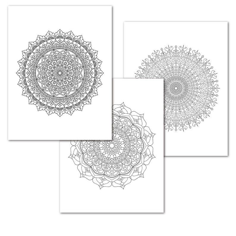 Special Edition Mandala Coloring Book for adults Instant Download Double Issue PDF 60 Pages to print and color image 2