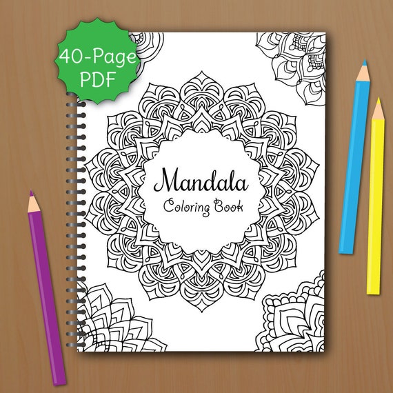 Mandala Coloring Book For Adults Pdf 40 Pages To Print And Etsy