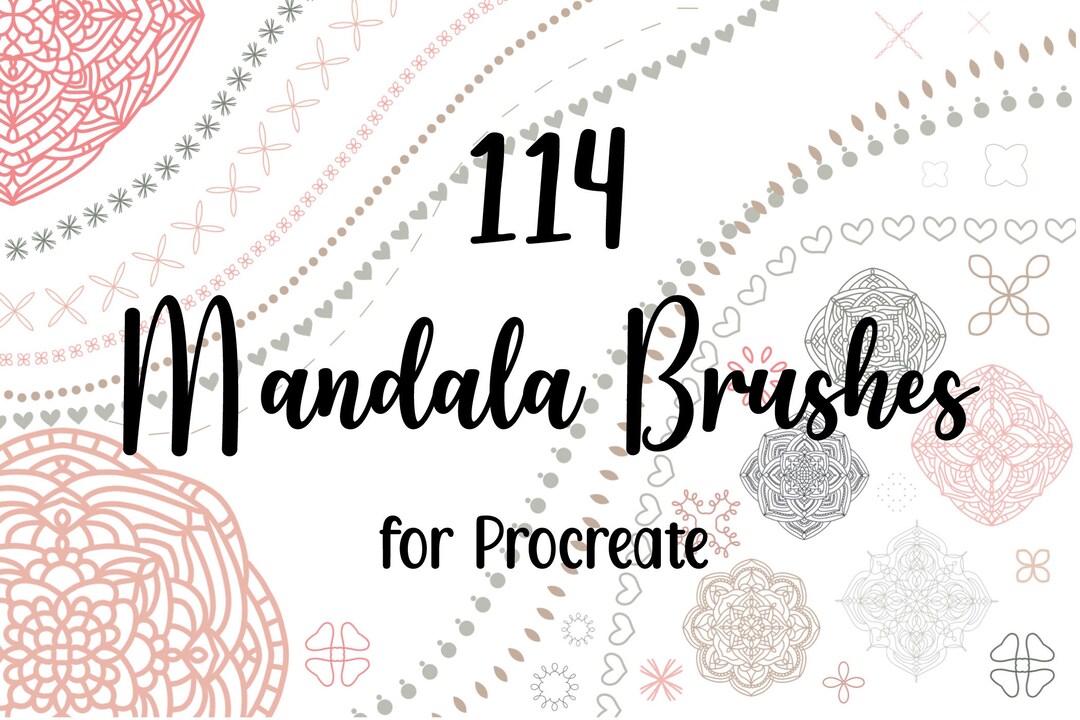Procreate Brush Set -- 114 Mandala Designs -- Mandala Maker Kit ...