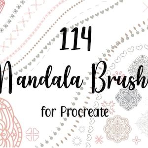 Procreate Brush Set -- 114 Mandala Designs -- Mandala Maker Kit -- Commercial Use Included -- Procreate Stamps -- Digital Art