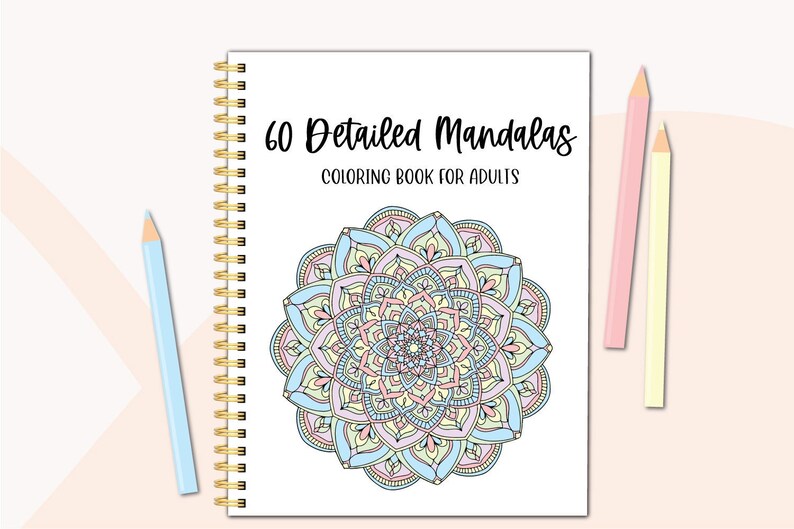 Special Edition Mandala Coloring Book for adults Instant Download Double Issue PDF 60 Pages to print and color image 1