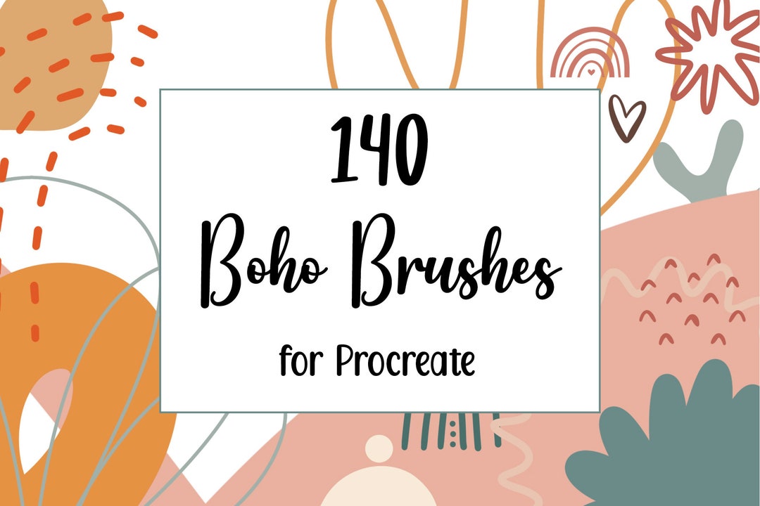 Procreate Boho Brush Set -- 140 Designs -- Commercial Use Included ...