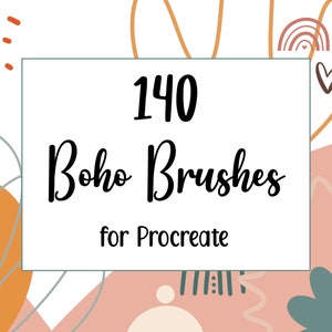 Procreate Boho Brush Set -- 140 Designs -- Commercial Use Included -- Procreate Stamps -- Digital Art -- Design Elements