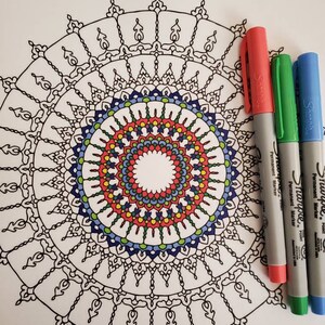 Special Edition Mandala Coloring Book for adults Instant Download Double Issue PDF 60 Pages to print and color image 5