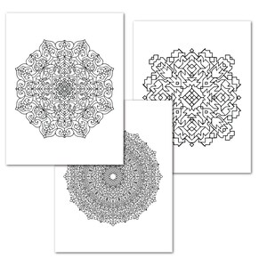 Special Edition Mandala Coloring Book for adults Instant Download Double Issue PDF 60 Pages to print and color image 4