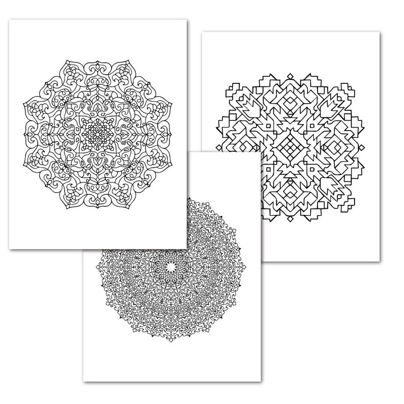 Special Edition Mandala Coloring Book for adults Instant Download Double Issue PDF 60 Pages to print and color image 4