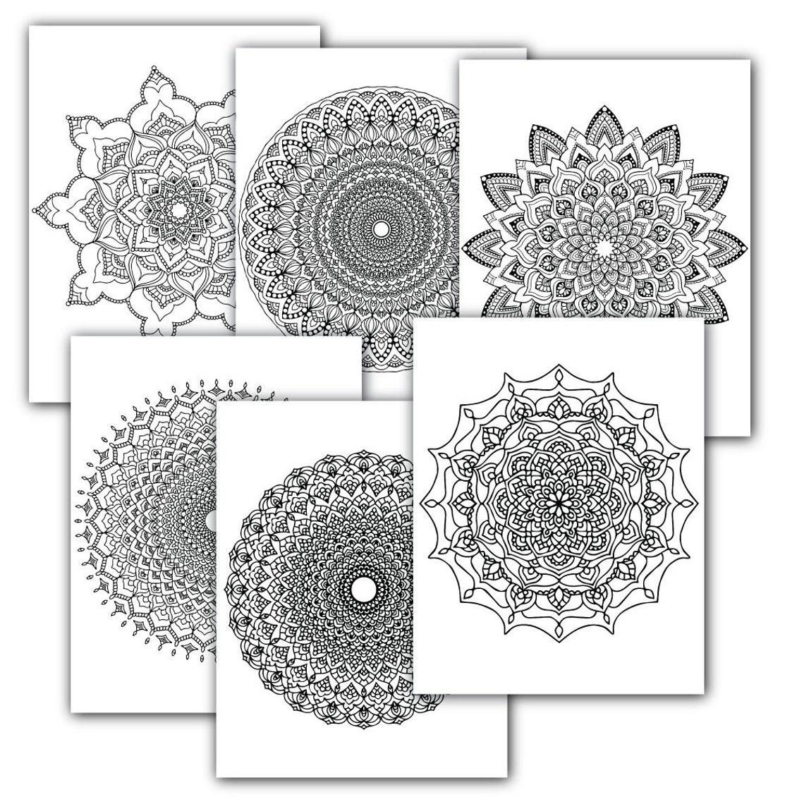 VOLUME 2 Mandala Coloring Book for Adults - Instant Download - PDF 30 ...