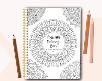 Volume 4 Mandala Coloring Book for adults - Instant Download - PDF 30 Pages to print and color