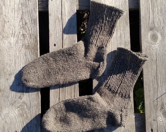 Extra Strong Handmade Wool Socks, XL Mens