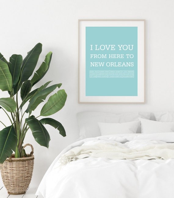 Master Bedroom Decor New Orleans Art Poster Etsy