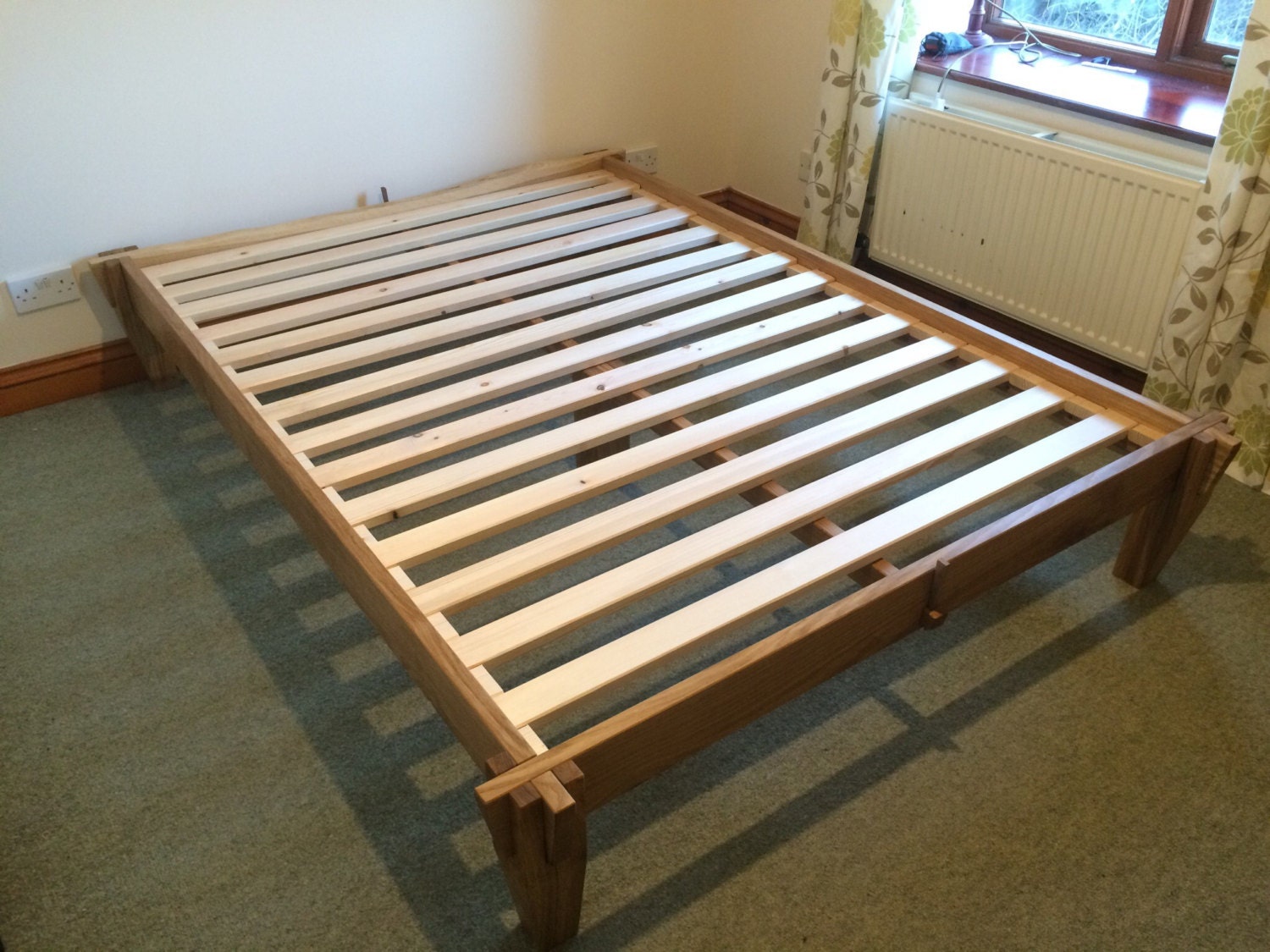 Solid Oak Platform Bed. Tatami Japanese Joinery. Etsy