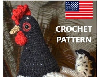 Chicken DIGITAL DOWNLOAD Crochet Pattern (USA terms)