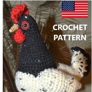 Chicken DIGITAL DOWNLOAD Crochet Pattern (USA terms) English Language