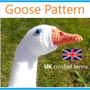 Goose Crochet PATTERN in UK Terms & English Language
