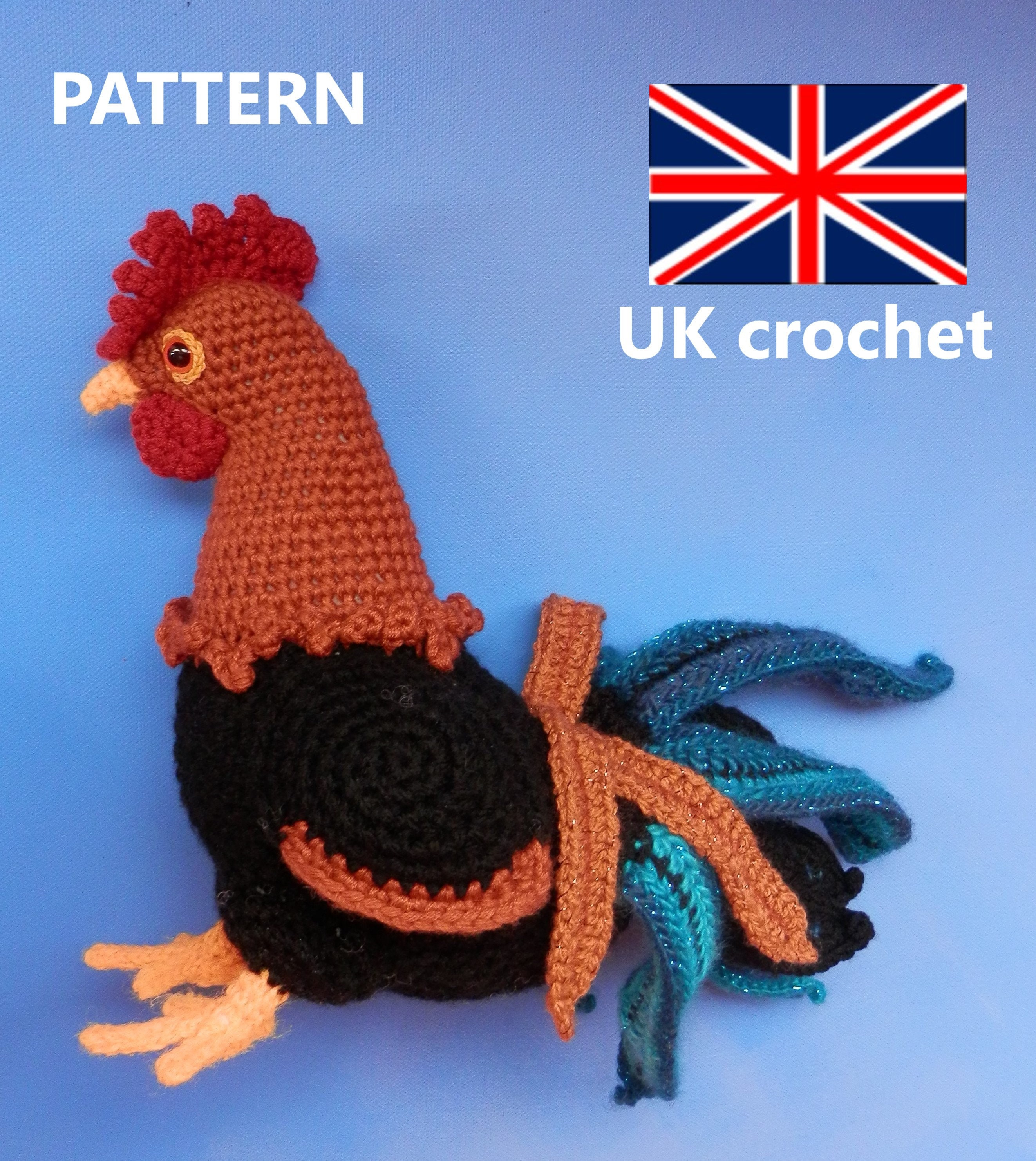 30 Rooster Crochet Patterns to Add Farmhouse Charm to Your Home Decor 10 Cockerel/Rooster Crochet Pattern in UK Terms