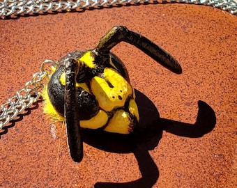 Yellow Jacket Head Charm - Bug Head Charms Series