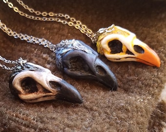 Raven Skull Charm