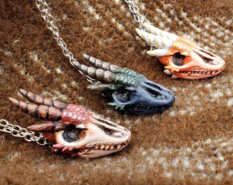 Monitor Lizard Dragon Skull Charm