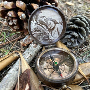 photo engraved compass