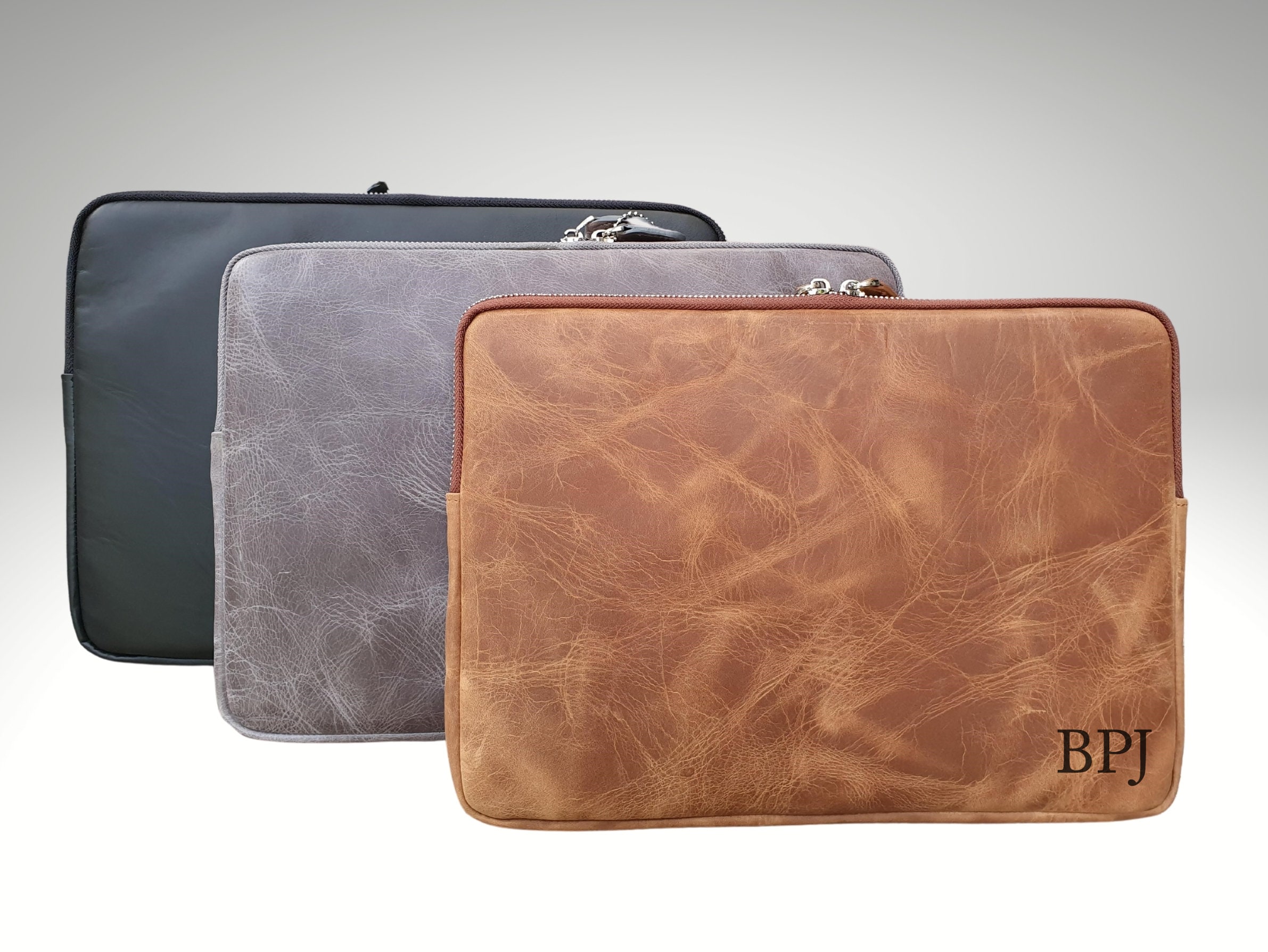 Personalized Leather Tablet Sleeve 13in 15in Personalized Etsy