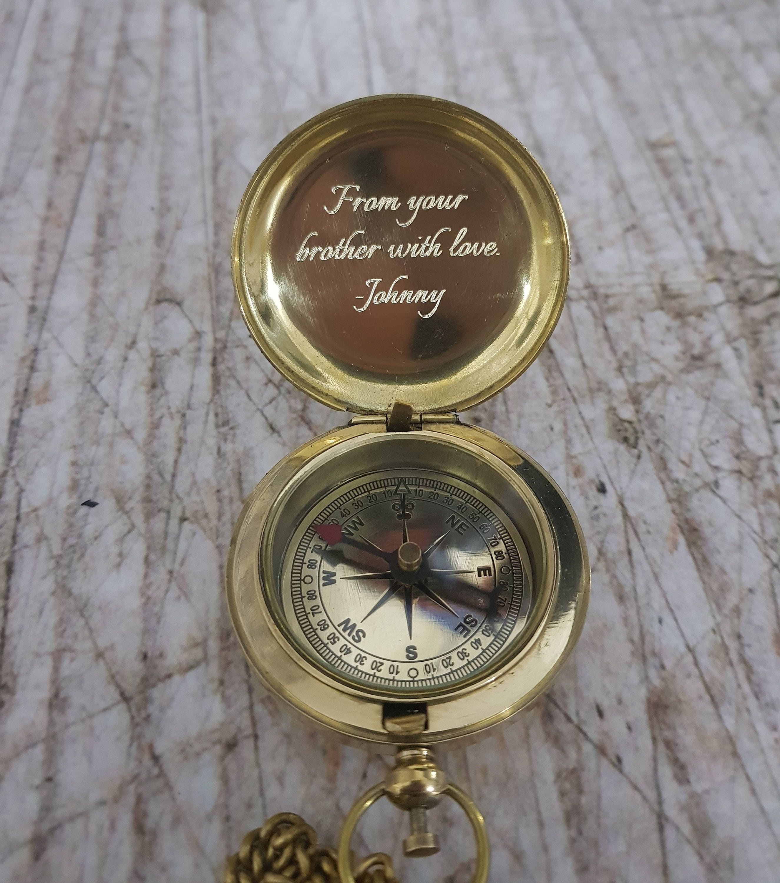 Engraved Compass Personalized Working and Functional Compass Etsy