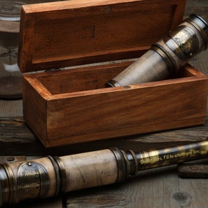 personalized handmade spyglass telescope