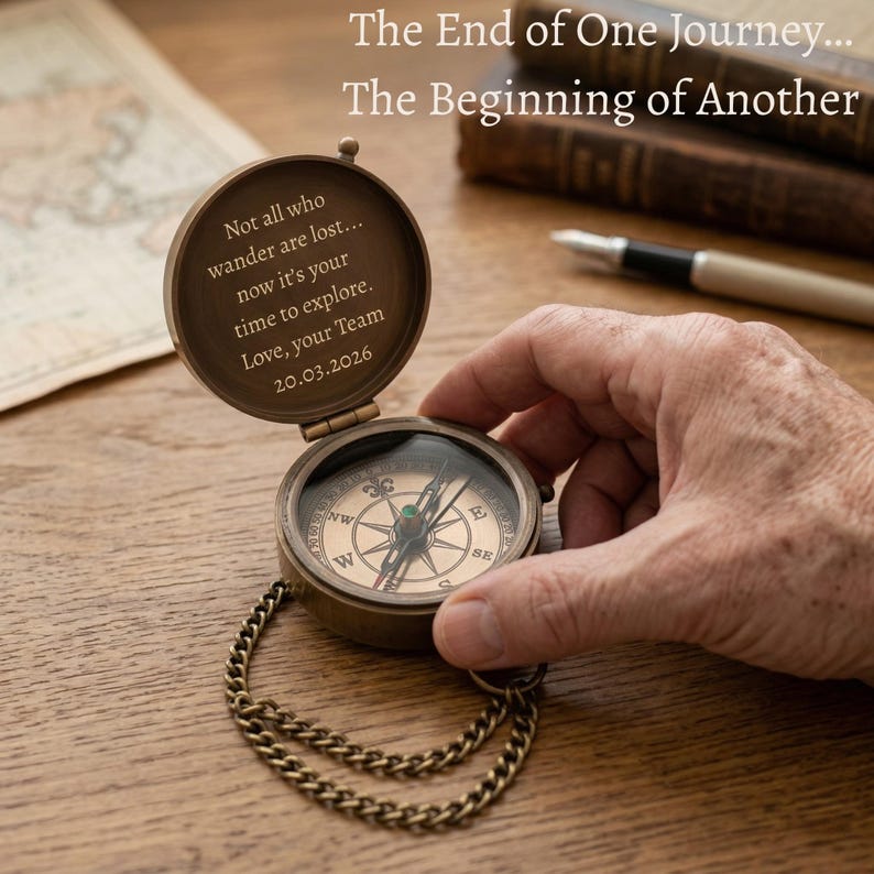 custom engraved compass for boyfriend gift brass working compass