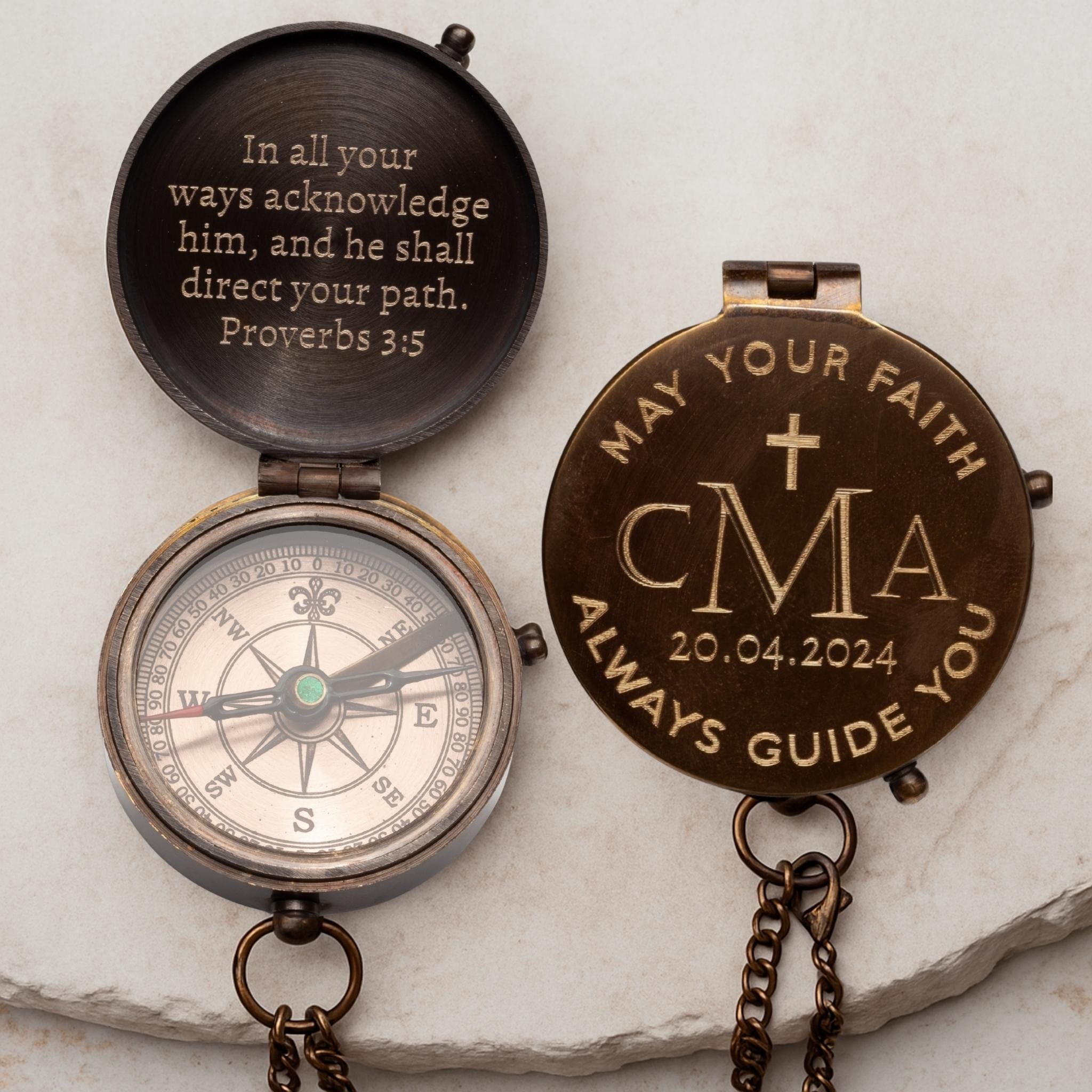 Confirmation Gift – Personalized Engraved Compass – Catholic Gift ...
