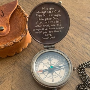 engraved compass