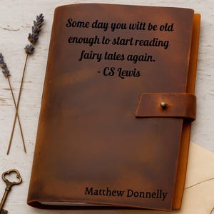 Custom Handmade Leather Journal: A5 Refillable Writing Notebook, Engraved, Travel