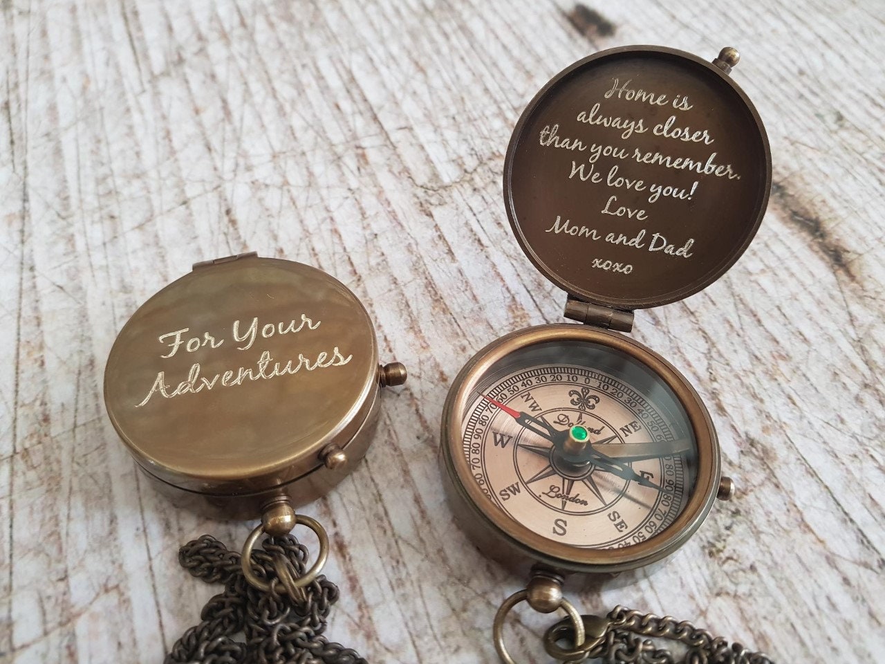 Personalized Engraved Compass Working Compass Fathers Day Etsy