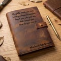 Personalized Leather Journal \u2013 Custom Engraved Leather Notebook \u2013 Refillable A5 Journal, Handmade Writing Journal Gift for Him or Her