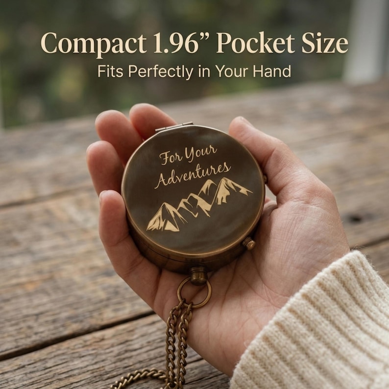 custom engraved compass with message inside graduation gift for him