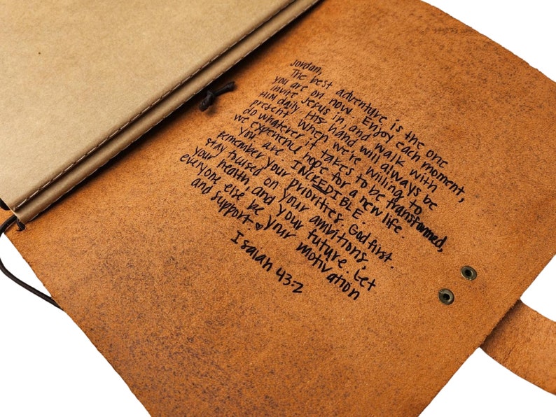 personalized leather journal