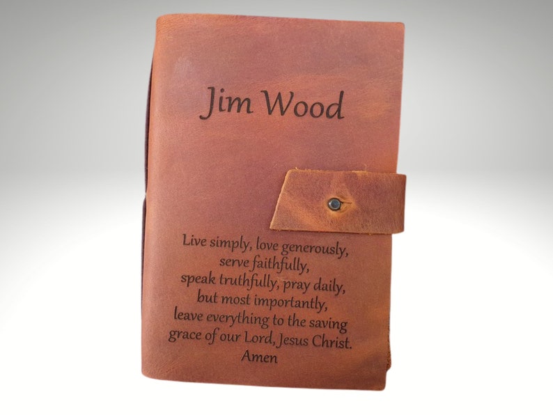 personalized engraved leather journal